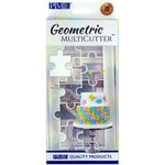 PME GMC152 Geometric Multicutter for Cake Design-Puzzle, Medium Size, 1-Inch, White