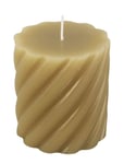 Pillar Candle Swirl Small 37H Green Present Time