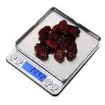 HIGHKAS Jewelry Electronic Scale 3000G/0 1G 500/0 01G Portable Mini Electronic Digital Kitchen Scales Pocket Case Postal for Kitchen Jewelry Grams Weight Balance-_2Kg-0.1G 1125 (Color : 2kg0.1g)