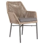 Atleve Alma karmstol aluminium khaki och konstrotting beige B62 cm