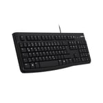 Logitech K120 Wired Keyboard for Windows, QWERTZ German Layout - Black Single