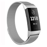 Fitbit Charge 3 Milanese Loop Strap Silver