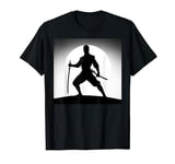 Sunset Retro Shadow Japanese Art Silhouette Warrior T-Shirt