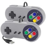 2 bitar USB Gamepad Retro Gaming Joystick Wired Controller for Linux SNES Game