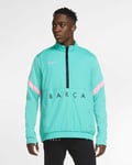 Nike FC Barcelona 20/21 Woven Football Tracksuit Sz M Green Pink Beam Black New