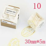 3 Pcs Tape Sticky Paper Scrapbook Sticker 10 (30mmx5m)