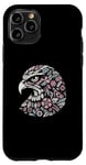 iPhone 11 Pro Floral Peregrine Falcon Bird Flower Graphic Art Design Case