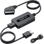 Scart to HDMI Cable Converter with Scart and HDMI Cables, Male Scart In-HDMI Out