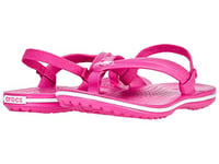 Crocs Unisex Kids Crocband Strap Flip, Electric Pink, 7 UK Child