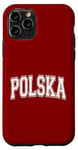 Coque pour iPhone 11 Pro Polska Pologne Varsity Style maillot de sport