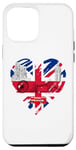iPhone 12 Pro Max Cool UK Flag Heart Graphic Proud To Be British I Love London Case