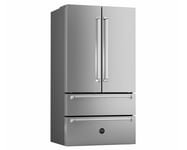 Bertazzonni REF90X 90cm 596L No Frost Freestanding French Door Stainless Steel Fridge Freezer