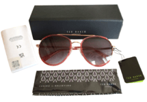 TED BAKER GAIA SUNGLASSES BNWT PILOT STYLE TB1638 LADIES PINK ROSE GOLD RRP £108