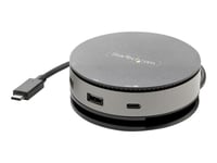 Startech.Com Usb C-Multiportadapter - Usb 3.1 Gen. 2 Type-C-Minidock På 10 Gbps Med 4K 60 Hz Hdmi/Displayport Eller 1080P Vga - 75 W Pd Pass-Through, Usb-Hubb Med 3 Portar, Gbe - Mobildock - Dockningsstation - Usb-C 3.1 Gen 2 - Hdmi, Vga, Dp - 1Gbe