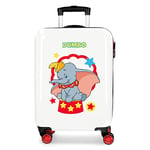 Disney Dumbo Cabin Suitcase Multicolor 38x55x20cm Rigid ABS Combination Closure Side 34L 2kg 4 Double Wheels