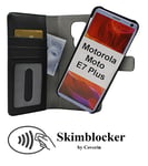 Skimblocker Magnet Fodral Motorola Moto E7 Plus (XT2081-2) (Svart)