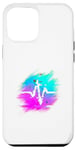 Coque pour iPhone 12 Pro Max Électro Blue Pink Heartbeat