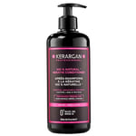 Kerargan - Après-Shampoing Ultra Réparateur à la Kératine pour Cheveux Abîmés et Stressés - Adoucissant, Lissant et Protecteur - Sans Sulfate, GMO, Huile Minérale - 500ml