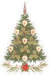 Julgranar - Julgirlang med gulddetaljer