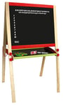 JeuJura - 8762 - Grand Tableau Multifonctions Réglable - Multifonctions Avec Accessoires - Ecrire - Dessiner - Ardoise Magnétique et à craie - A partir de 3 ans, Blanche
