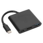 Socobeta Docking Stations 3 In 1 Hub Type‑c To Hdmi Usb Converter Adapter Drive For Type C Devices