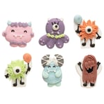 Sockerdekorationer Monster 6-pack