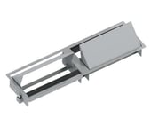 Bachmann Coni Duo Short - Försänkt Hölje För Effektband - Silvergrå, Ral 9006