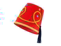 Rød Fez Hat
