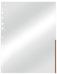 Esselte Signalficka, A4, topp+höger, Röd, 100 st