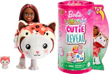 Barbie Cutie Reveal Chelsea Doll & Accessories, Animal Plush Costume & 6 Surprises Including Color Change, Kitten as Red Panda, HRK28