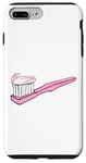iPhone 7 Plus/8 Plus Pink Toothbrush and Toothpaste Case