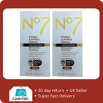 2 X No7 Protect & Perfect Intense Advanced BB Facial Sun Protection Med-SPF 50+