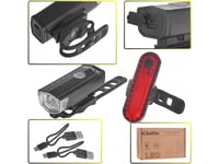 Vattentät Usb-Cykelbelysning Ip54 - Fram + Bak (120)