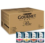 PURINA GOURMET Perle Lot de 12 Paquets de 8 sachets de 85 g de Nourriture pour Chat - 96 portions