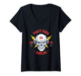 Womens Radio Caroline Retro Vintage Pirate Radio V-Neck T-Shirt