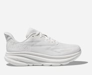 HOKA Clifton 9 Chaussures pour Femme en White Taille 38 2/3 Large | Route