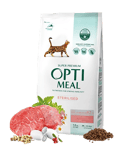 Optimeal Complete dry pet food for sterilised cats - high in beef and sorghum 1,5 kg