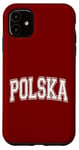 Coque pour iPhone 11 Polska Pologne Varsity Style maillot de sport