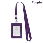 Badge Case Id Card Holder Protective Shell Purple