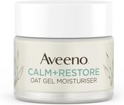 Aveeno Face CALM+RESTORE Oat Gel Moisturiser, 24-Hour Hydration, For Sensitive 