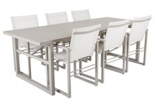 Brafab - Vevi Matgrupp 230x95 cm ink 6st Karmstolar Khaki
