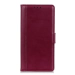 BRAND SET Phone Case for Sony Xperia 5 II Cover Wallet Style Leather Flip Case with Secure Magnetic Closure Lock and Bracket Function, Suitable for Sony Xperia 5 II(Wine Red)