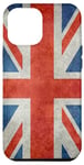 iPhone 13 Pro Max UK Union Jack Flag Banner format with grungy look Case