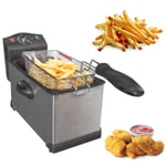 NEW PROFESSIONAL 3L LITRE STAINLESS STEEL DEEP FAT CHIP FRYER KITCHEN HOME