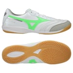 Mizuno Morelia Sala Elite IN Frontier - Vit/Neongrön/Silver - Inomhus (IC), storlek 45