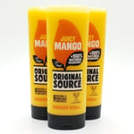 ORIGINAL SOURCE JUICY MANGO SHOWER GEL BIG 500ML BOTTLE 3 PACK