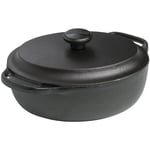Oval Gryta 2 Liter Gjutjärn Järnlock