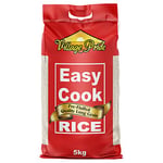 Village Pride Easy Cook Rice - 5kg Bag of Premium Quality, Pre-fluffed and Long-Grain Rice for Quick, Aromatic, and Versatile Rice Dishes
