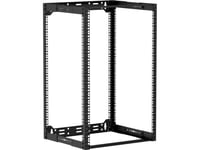 Caymon Caymon Opr318a/B 19 "In Depth Adjustable Open Frame Rack - 18 Unit - 300 ~ 450Mm Black