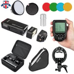 UK Godox 2.4 TTL HSS AD200 Flash+S-Type Bracket softbox+Xpro-C Trigger for Canon